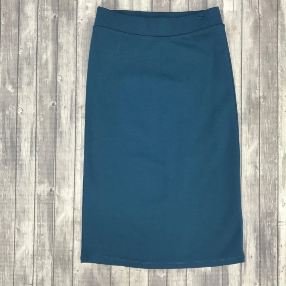 Teal Soft Pull On Pencil Skirt Size S NWT